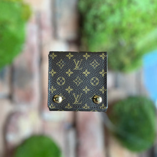 LOUIS VUITTON Mini Brown Monogram Canvas Folding Jewelry Case