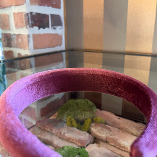 DOLCE & GABBANA Dark Pink Velvet Headband