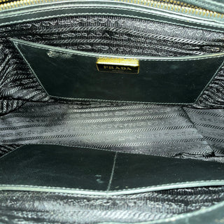 PRADA Small Black Saffiano Lux Leather Tote Bag