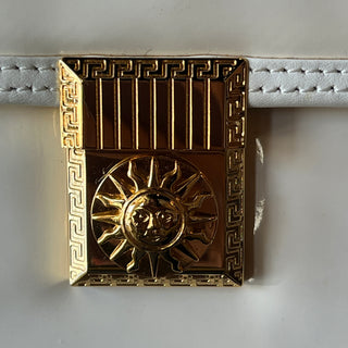 GIANNI VERSACE White Patent Top Handle