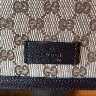 Gucci Monogram Flap Messenger Bag