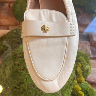 TORY BURCH Off White Loafers SZ 8