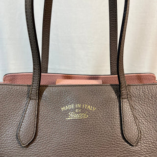 GUCCI Swing Small Mushroom Brown Tote