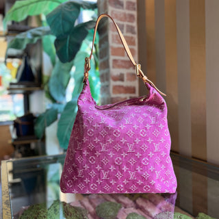 LOUIS VUITTON Baggy GM Pink Fuchsia Monogram Denim Shoulder Bag