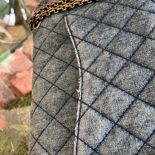 CHANEL 2.55 Reissue 226 Flap Blue Denim Shoulder Bag