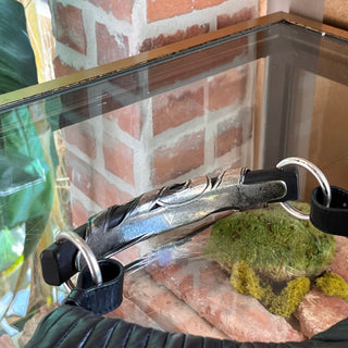 SAINT LAURENT Rive Gauche Mombasa Black Leather Vintage Hobo Bag