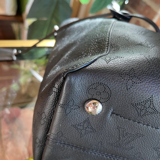 LOUIS VUITTON Mahina Hina MM Black Leather Tote