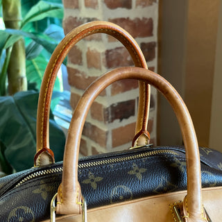 LOUIS VUITTON Deauville Brown Monogram Canvas Satchel