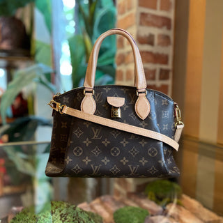 LOUIS VUITTON Rivoli PM Brown Monogram Canvas Top Handle Bag