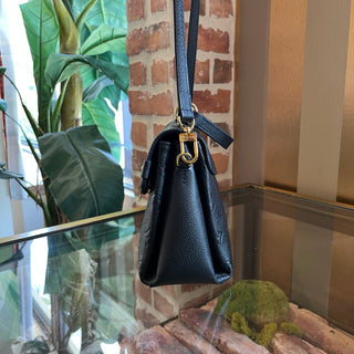 LOUIS VUITTON Georges BB Black Empreinte Leather Top Handle Bag
