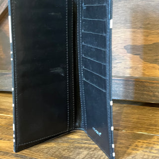 CHANEL Black White Rue de Cambon Canvas Printed Bifold Wallet