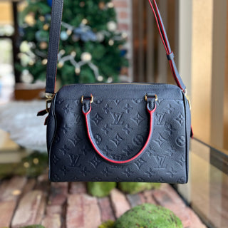LOUIS VUITTON Speedy Bandouliere 25 Monogram Empreinte Leather Satchel Bag