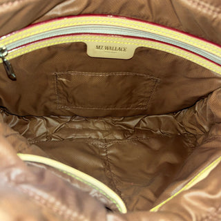 MZ WALLACE Terracotta Quilted Nylon Box Crossbody Bag