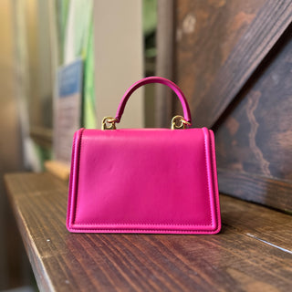 DOLCE & GABBANA Small Devotion Pink Smooth Calfskin Envelope Top Handle Bag