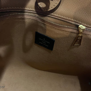 LOUIS VUITTON On My Side MM Noir & Brown Calfskin Leather 2-Way Tote Bag