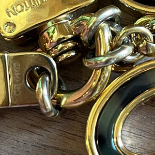 LOUIS VUITTON Confidence Brown Tortoise Shell Enamel Gold-Tone Padlock Bag Charm