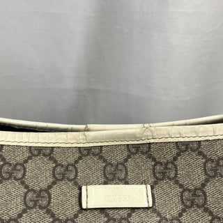 GUCCI GG Supreme Web White Joy Tote w/ Lulu French Poodle Charm