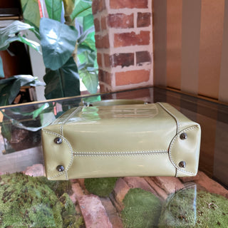 CHRISTIAN DIOR Malice Green Vintage Patent Leather Tote