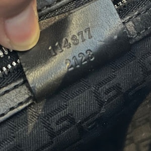 GUCCI Black Canvas Interlocking G Reins Hobo Bag TS3009