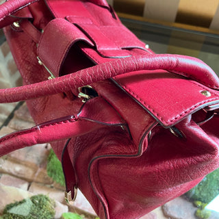 JIMMY CHOO Red Leather Rosalie Satchel