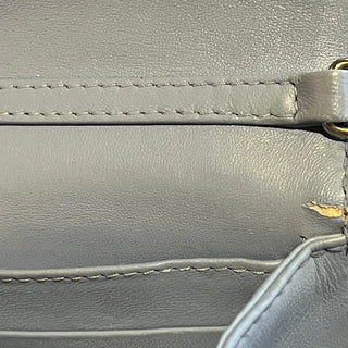 CHRISTIAN DIOR Miss Dior Blue Cannage Quilted Wallet on Chain