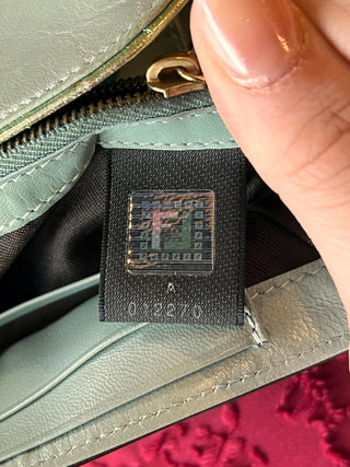 FENDI Zucca Canvas Vanity Clutch