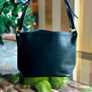 LOUIS VUITTON Black Epi Mandara Shoulder Bag
