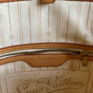 LOUIS VUITTON Neverfull PM Damier Azur Canvas Tote Bag