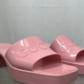 GUCCI Rubber Sandals Wild Rose SZ 39