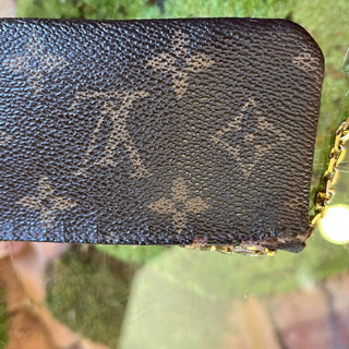 LOUIS VUITTON Key Cles Monogram Canvas Brown Vintage Pouch