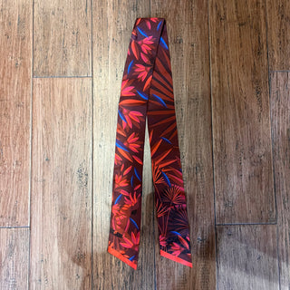 CARTIER Red Silk Twilly Scarf