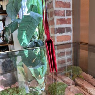 GUCCI Swing Red Dollar Calfskin Wallet On Strap Crossbody Bag