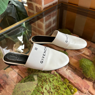 GIVENCHY White Slip On Mule Flats 36