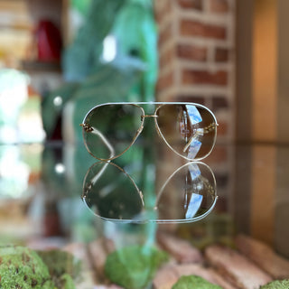 GUCCI GG4225/S White Metal Aviator Sunglasses