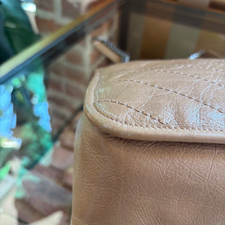 SAINT LAURENT Beige Leather Niki