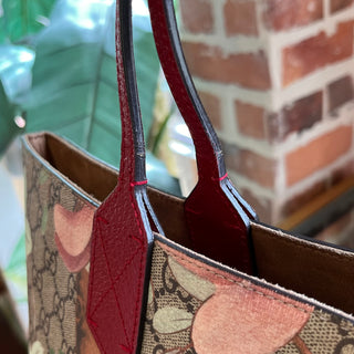 GUCCI GG Supreme Tian Red Coated Canvas Tote