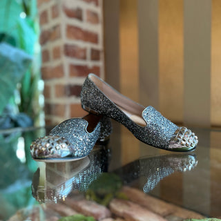 MIU MIU Silver Sequin Flats SZ 36 (US 6)