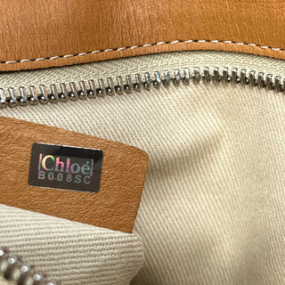 CHLOE Aurore Padlock Caramel Satchel