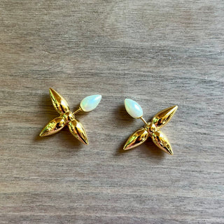 LOUIS VUITTON Louisette By Night Gold-Tone Metal Earrings