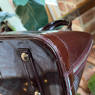LOUIS VUITTON Alma PM Moka Brown Eclectic Epi Leather Satchel Bag