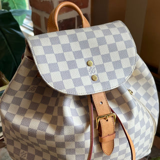LOUIS VUITTON Sperone Damier Azur Canvas Backpack Bag