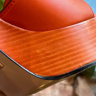 GUCCI Soho GG Orange Leather Platform Heels SZ 40 (US 10)