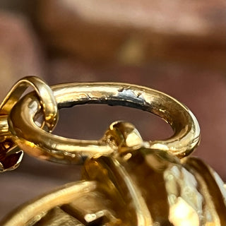 CHANEL Vintage Magnifying Glass Gold Tone Chain Necklace