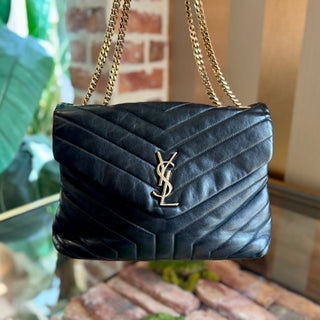 SAINT LAURENT Black Lou Lou Crossbody
