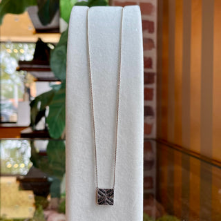 JOHN HARDY Sterling Silver Black Sapphire Square Pendant Necklace