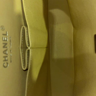 CHANEL Double Flap Small Beige Caviar Quilted Leather Shoulder Bag