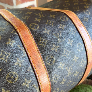 LOUIS VUITTON Keepall 55 Brown Monogram Canvas Vintage Duffel