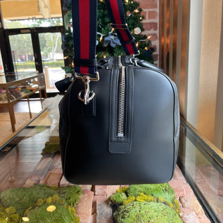 GUCCI Appia Large GG Supreme Monogram Calfskin Web Soft Duffle Bag