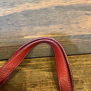 FENDI Red Leather Tote Bag