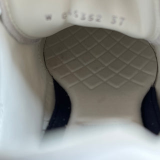 CHANEL CC Light Turquoise White Cotton Sneakers SZ37(7US)